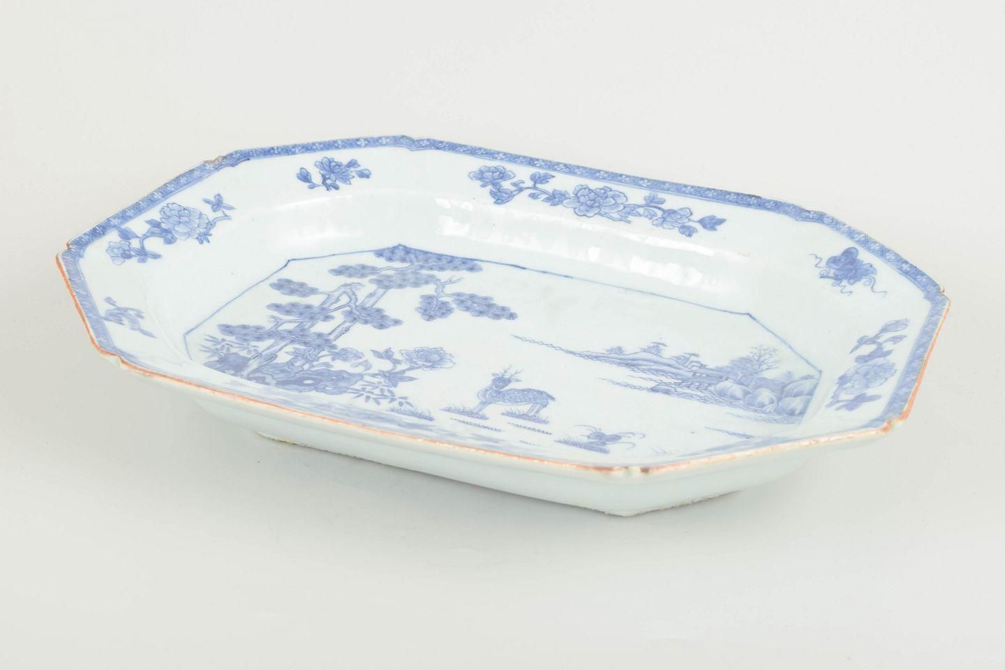 China, Qianlong (1736–1795). Porcelain Dish With Blue And White Decoration. photo furniture