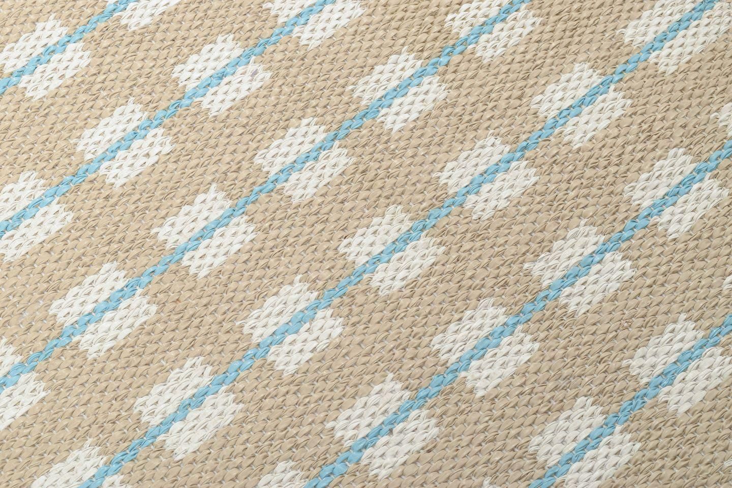 Scandinavian Designer. Rectangular Runner In Woven Plastic With Graphic Pattern. photo for sale