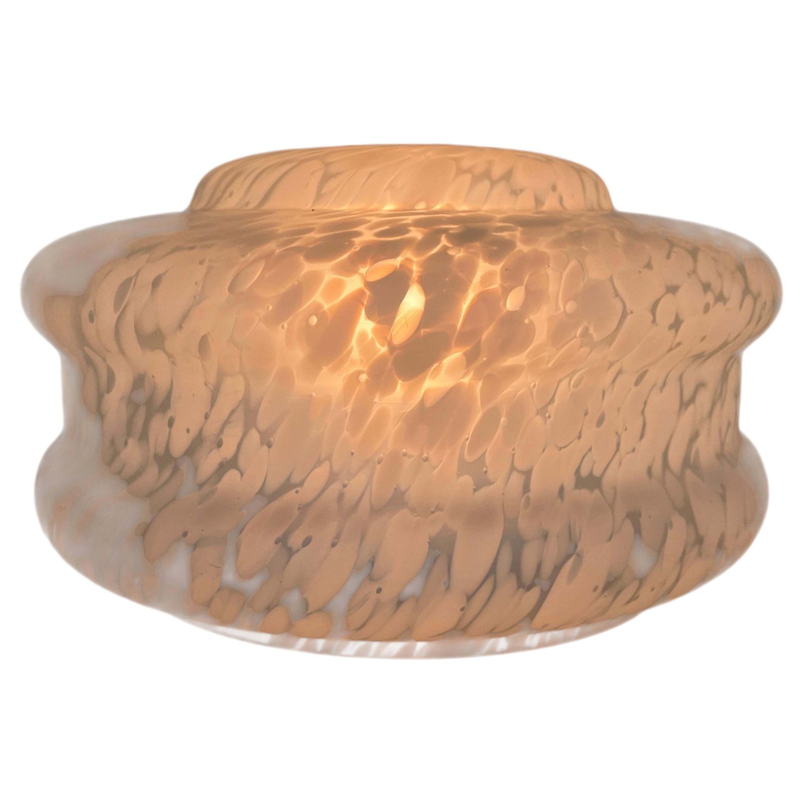 Design Glazen Hanglamp in Wit Kunstglas van Karel Volf, Tsjecho-Slowakije, jaren 1970