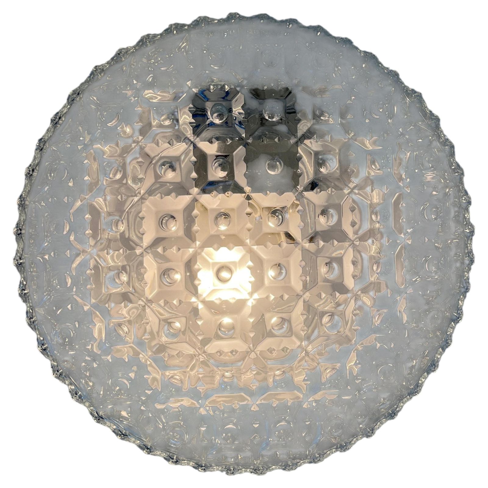 Design mid-century wand- of plafondlamp, plafondlamp opbouw, jaren 1970   4 stuks beschikbaar