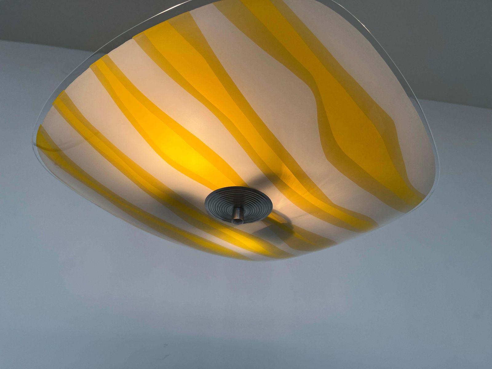 Suspension mid-century en verre par Napako, Tchécoslovaquie, années 1970. photo furniture