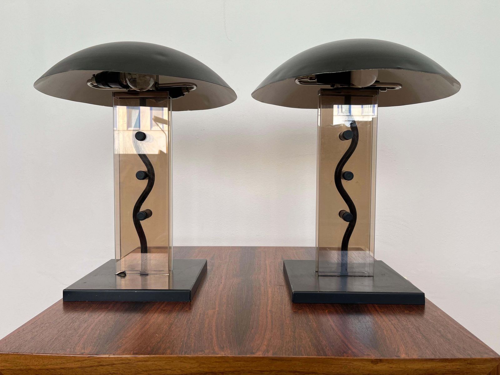 Paire de grandes lampes de table Mid-Century par Kamenicky Senov, années 1980 photo Luminaires