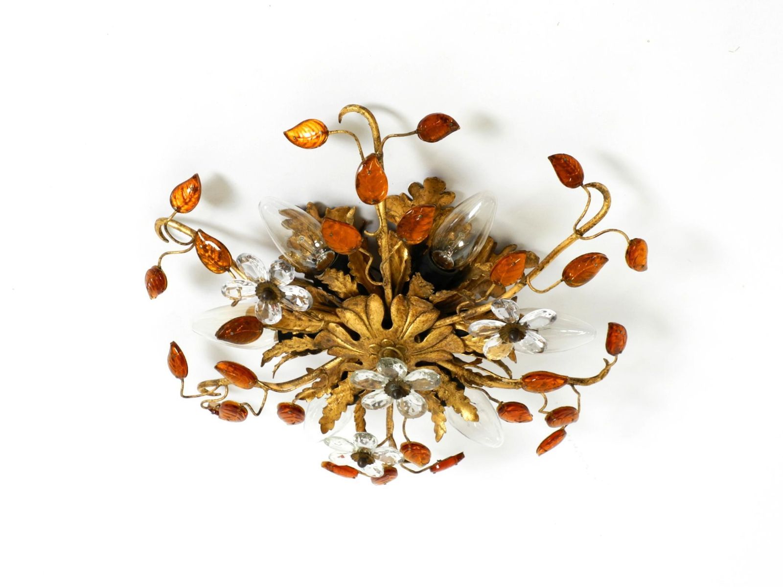 Very Beautiful 1960s Gold Plated Ceiling Or Wall Lamp By Banci Firenze, Italy photo furniture