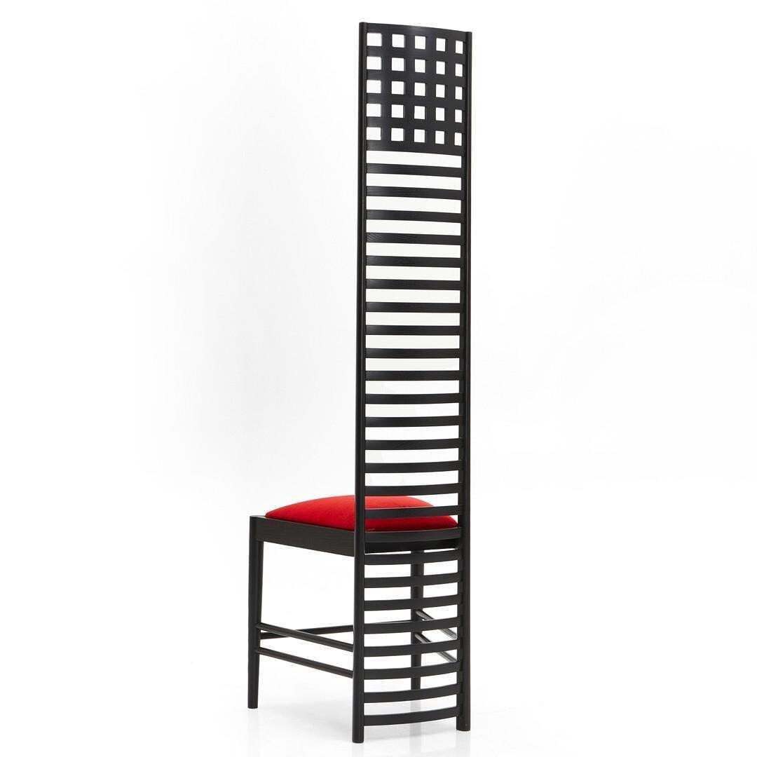 Charles Rennie Mackintosh Ash & Red Velvet Hill House Chair photo buy