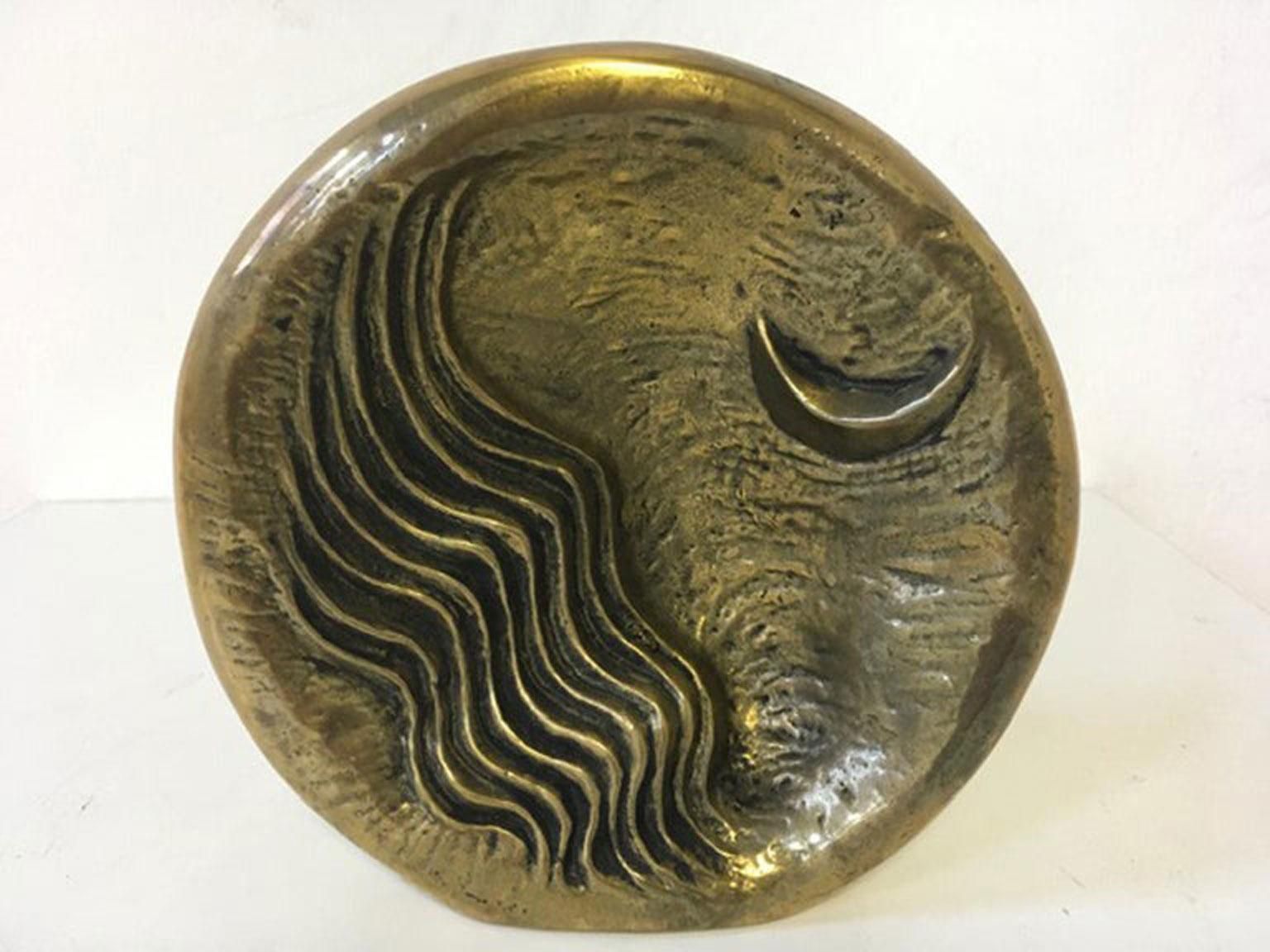 Sculpture en bronze abstraite post-moderne, Italie, 1985 - The Moon photo furniture