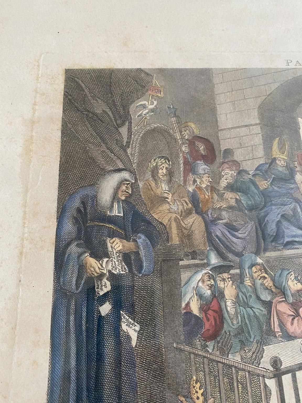 photo for sale 1803 Colorful Print On Paper By William Hogarth Hand Crafted, United Kingdom
