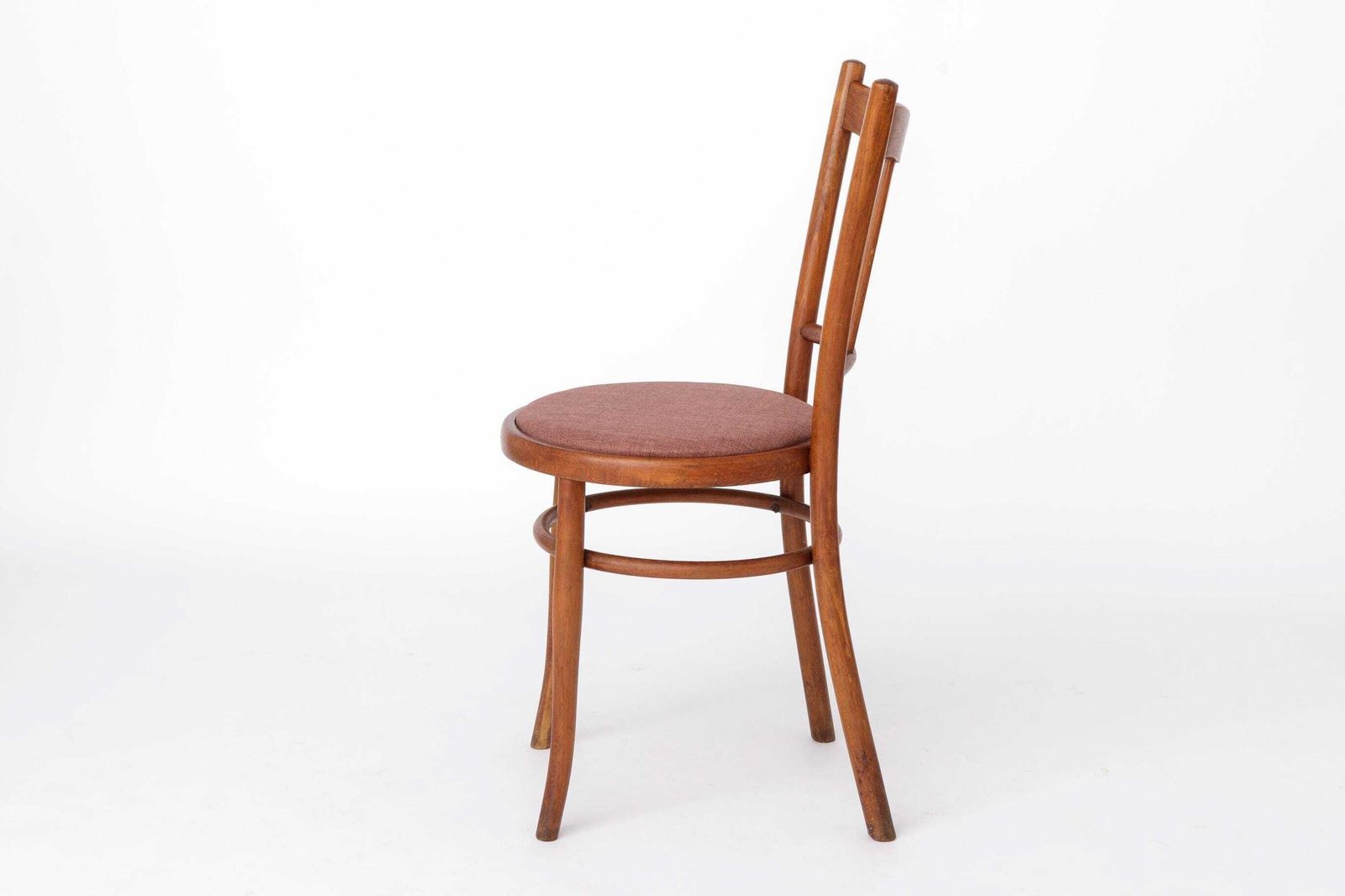 1 Of 8 Antique Fischel Bentwood Chair, Restored Beech Wood Dining Chair, Art Nouveau Cafe Chair, Vintage European Seating photo for sale