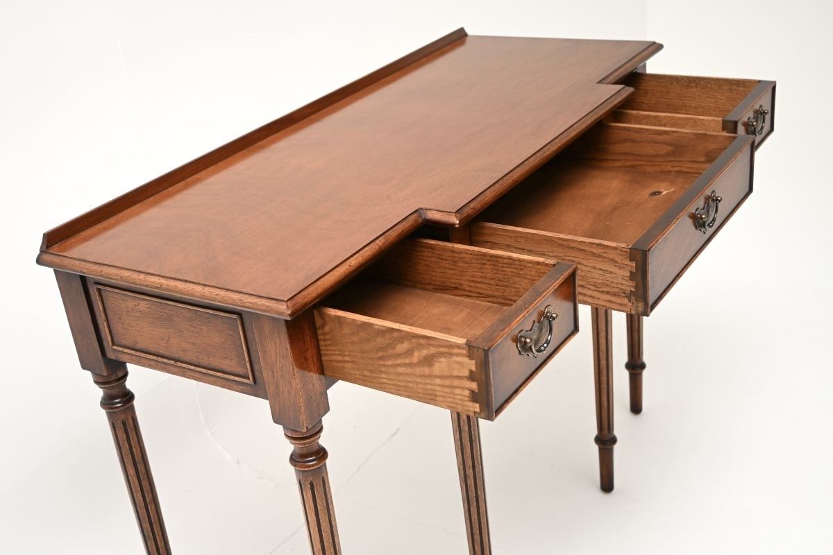 Antique Georgian Style Mahogany Console Table photo vintage