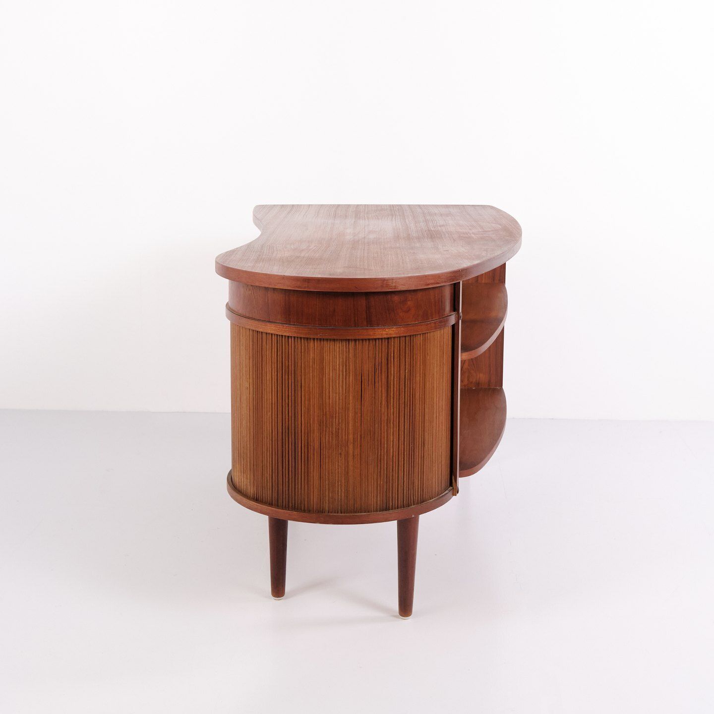 Kai Kristiansen Model 54 Kidney Desk In Teak With Bar Cabinet By Feldballes Møbelfabrik 1960s photo for sale