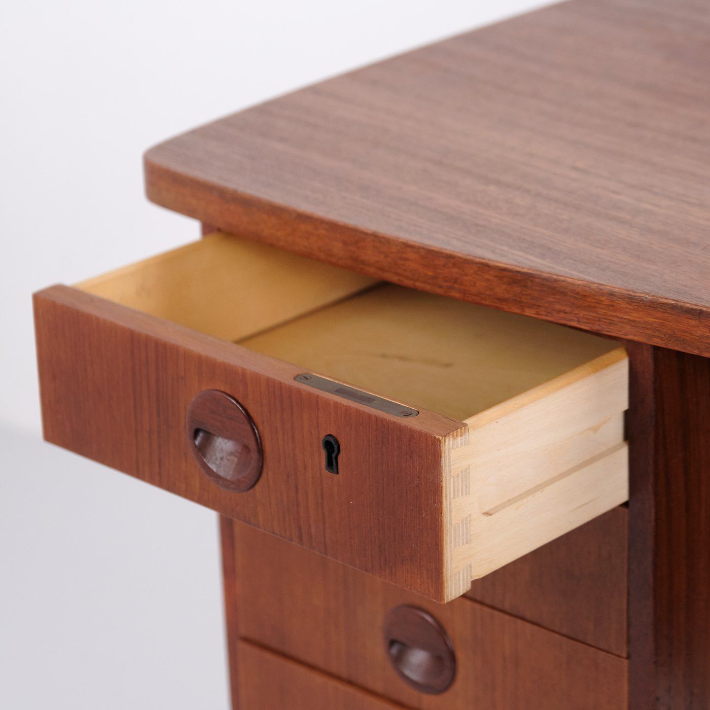 Kai Kristiansen Model 54 Kidney Desk In Teak With Bar Cabinet By Feldballes Møbelfabrik 1960s photo buy