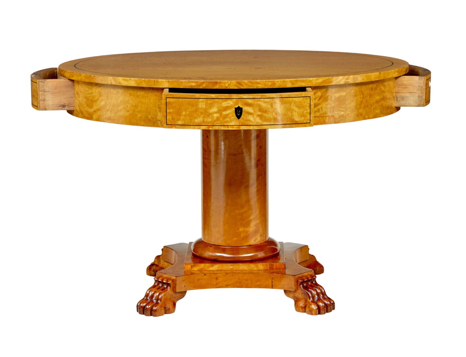 19e-eeuwse Zweedse birkenhout ronde centertafel photo buy