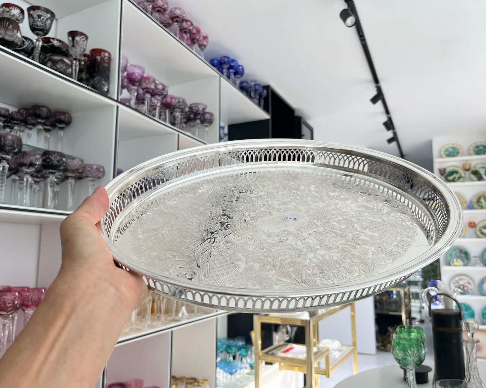 Trinket Tray | Vanity Tray | Silver Plate Victorian Style photo vinterior
