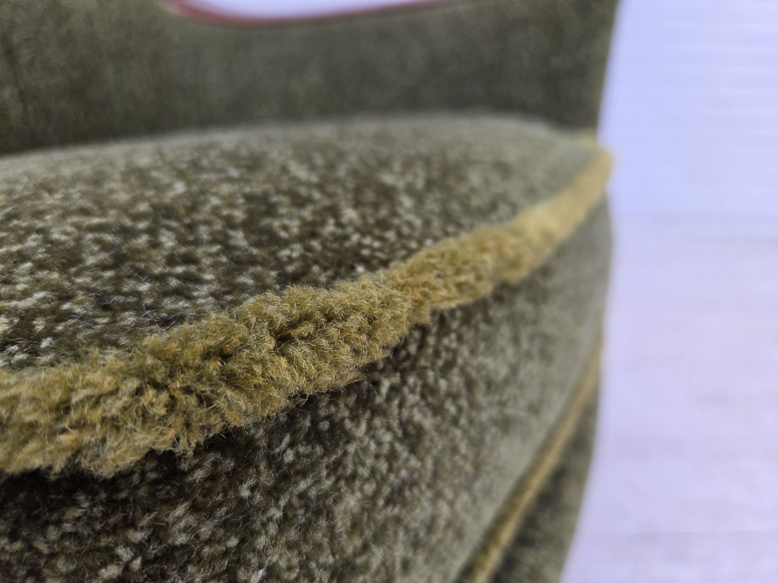 Jaren 1970, Noorse fauteuil, groen meubelstof, teakhout photo vinterior