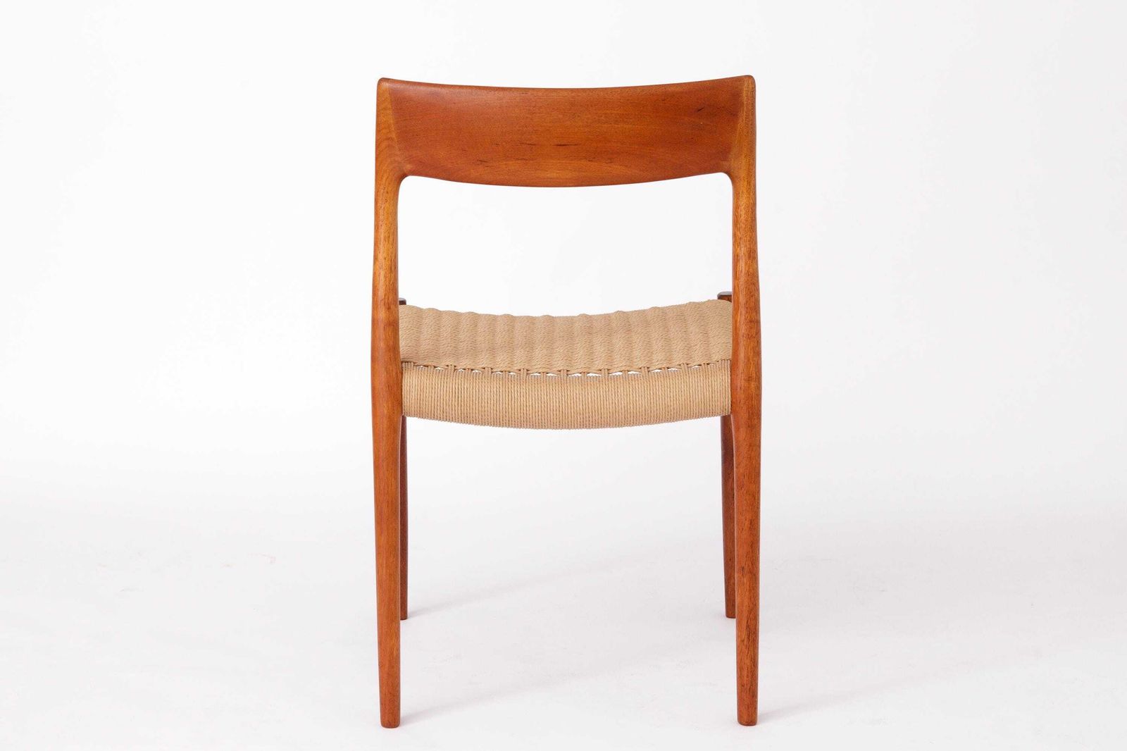 Set Of 6 Niels Otto Moller Model 77 Chairs, 1950s – Teak Wood, Renewed Seat Weavings, Vintage Danish Design, Worldwide Shipping photo vinterior