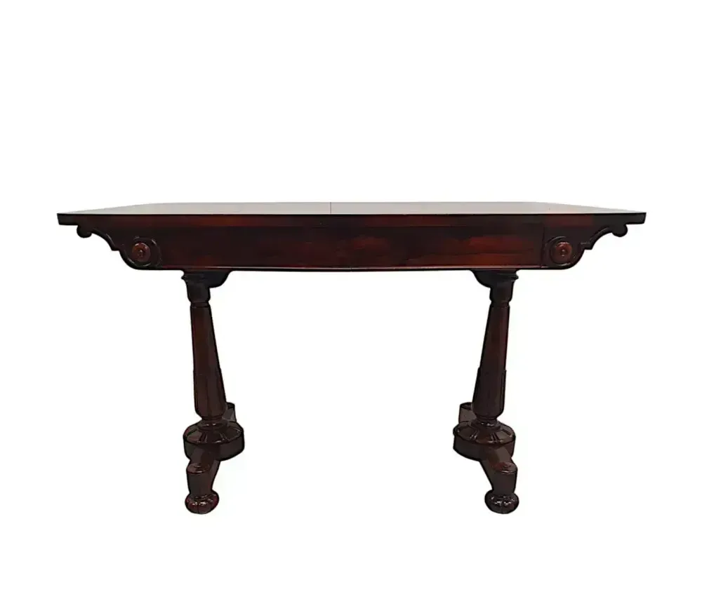 A Fantastic Early 19th Century William IV Irish Library Table Attributed To Dublin Maker 'Williams And Gibton' photo 5100.0