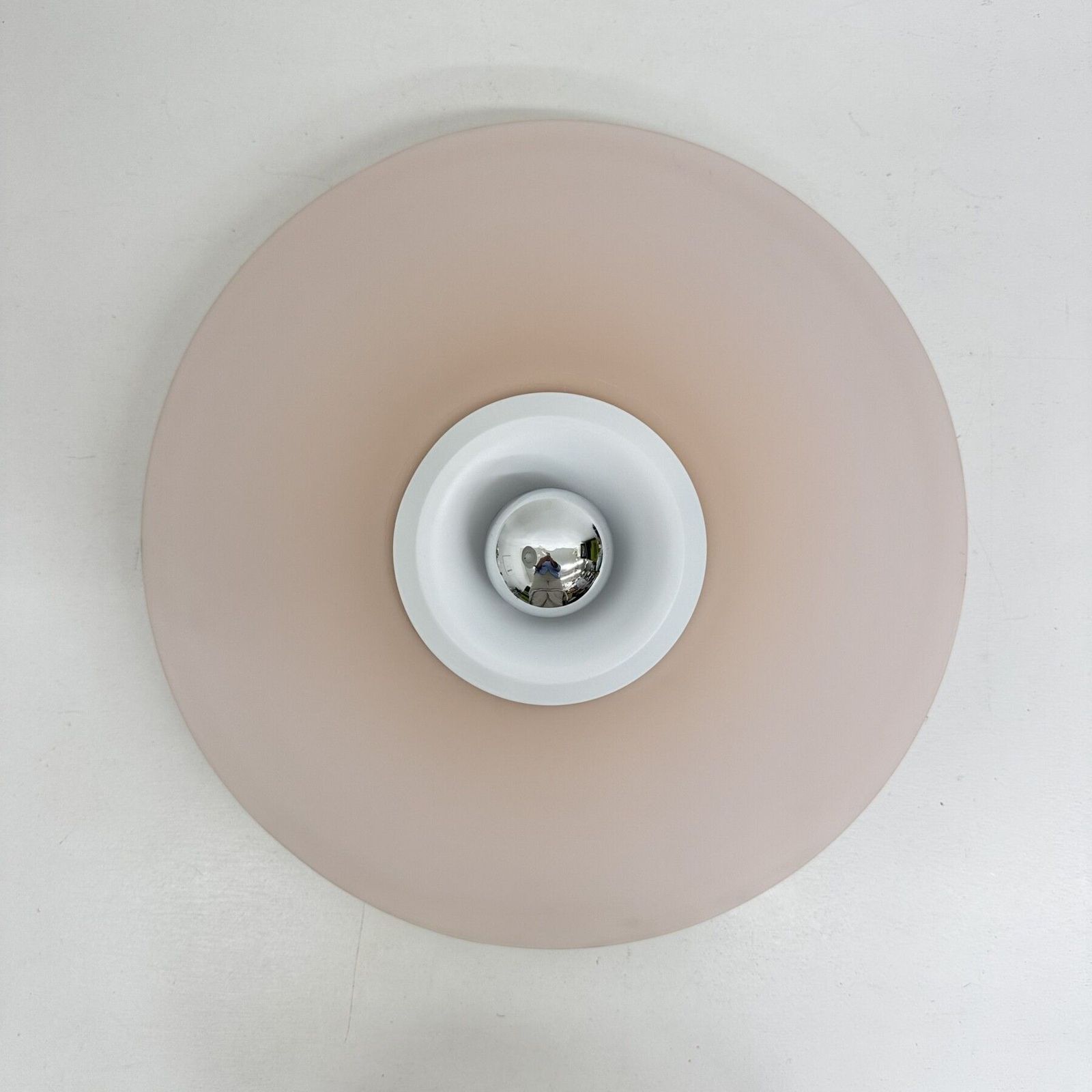 photo vinterior Postmodern Italiaanse wandlamp van roze glas, jaren 1980