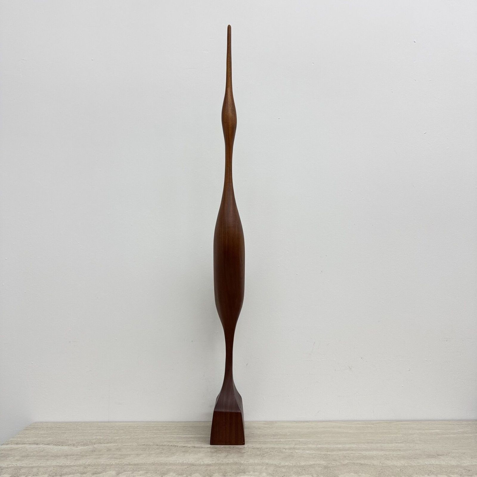 XXL Mid-Century massief teakhouten kraanvogel sculptuur, ca. jaren 1960 photo vinterior