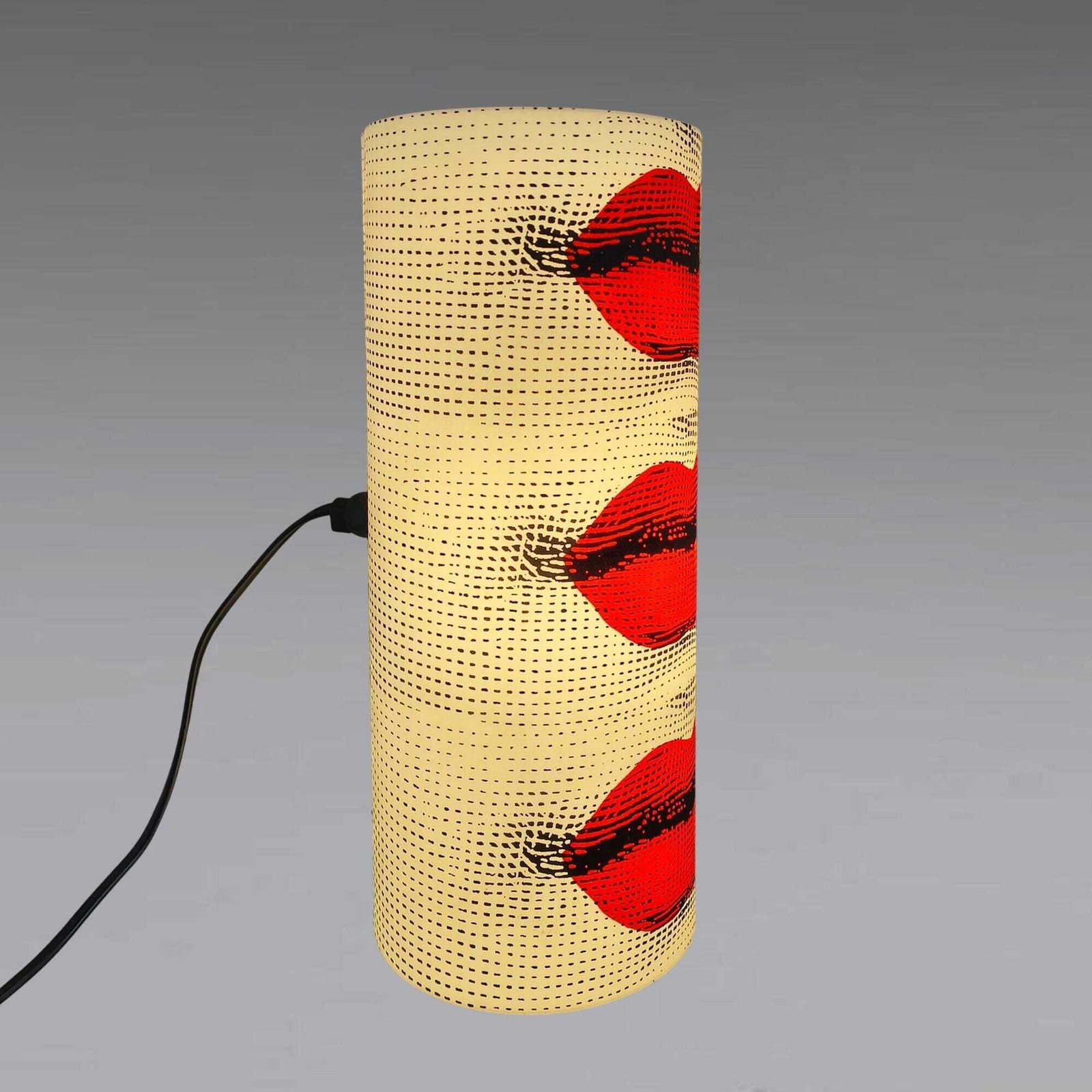 Piero Fornasetti "Kisses" tafellamp voor Antonangeli, Follia Pratica collectie, ca. jaren 1990. photo vintage