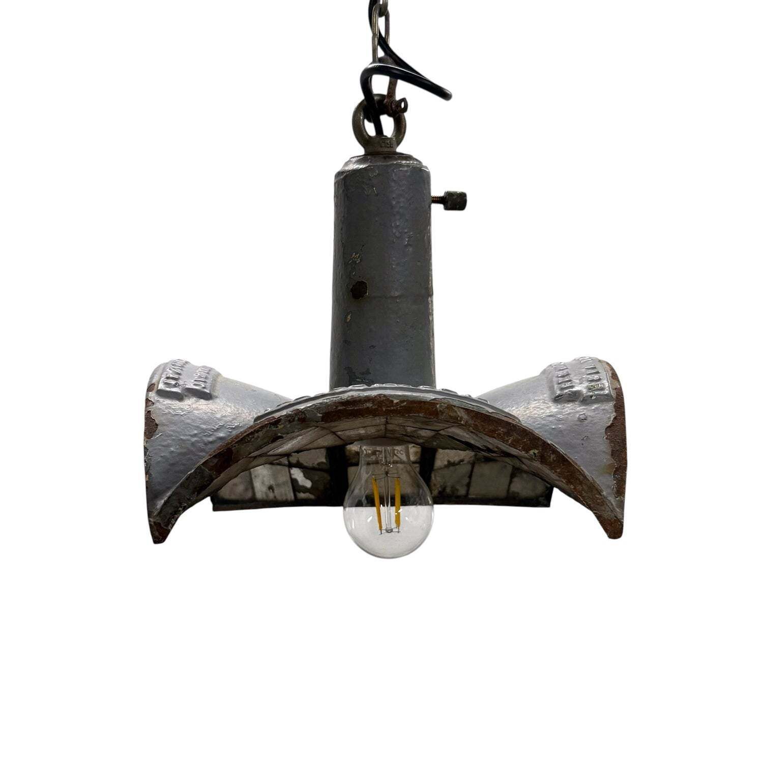 Nr. 3 Vintage Industrial Hanglamp met Spiegel van Esla