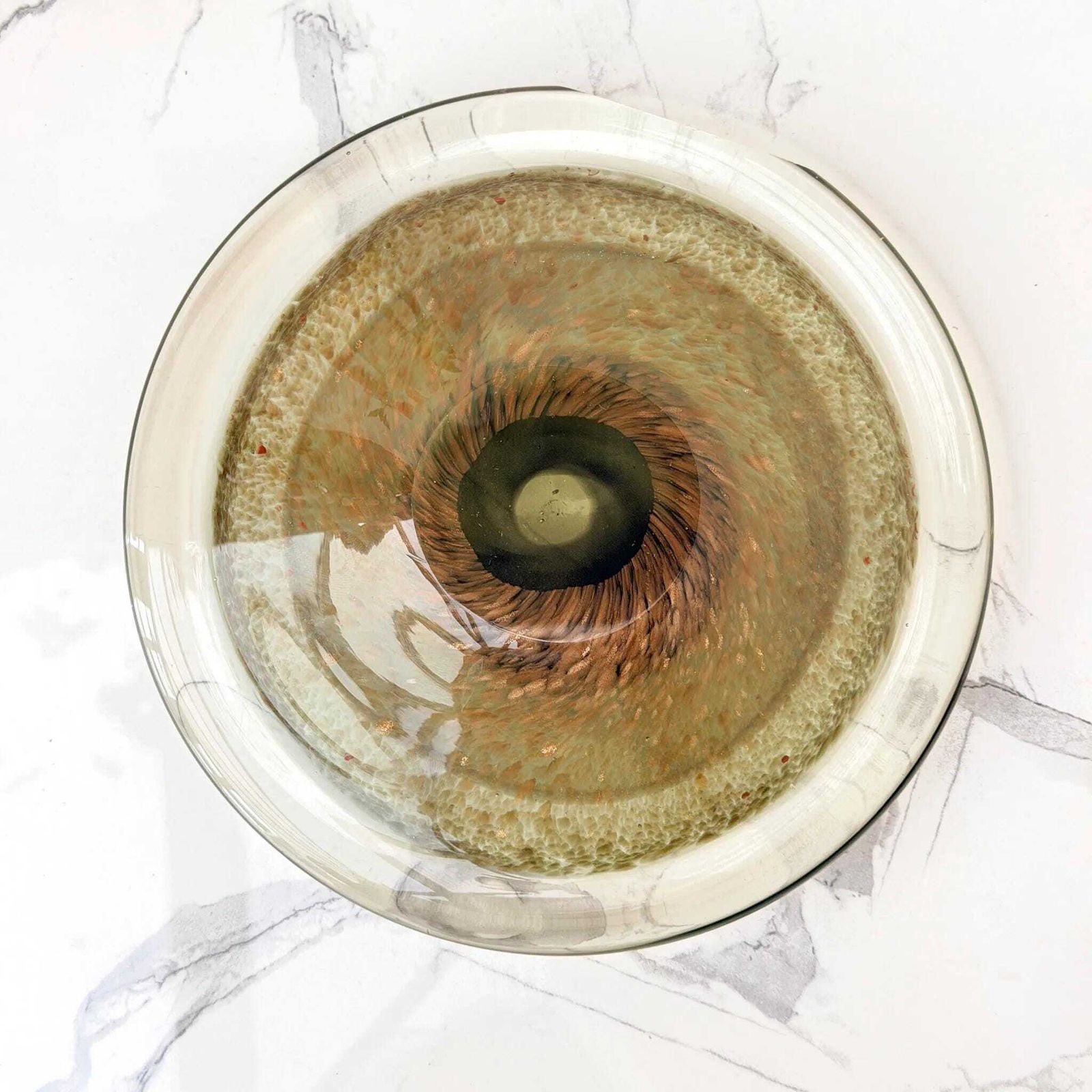 photo for sale Murano Formia Style Glass Eye Sculpture Aventurine Lens Mid Century