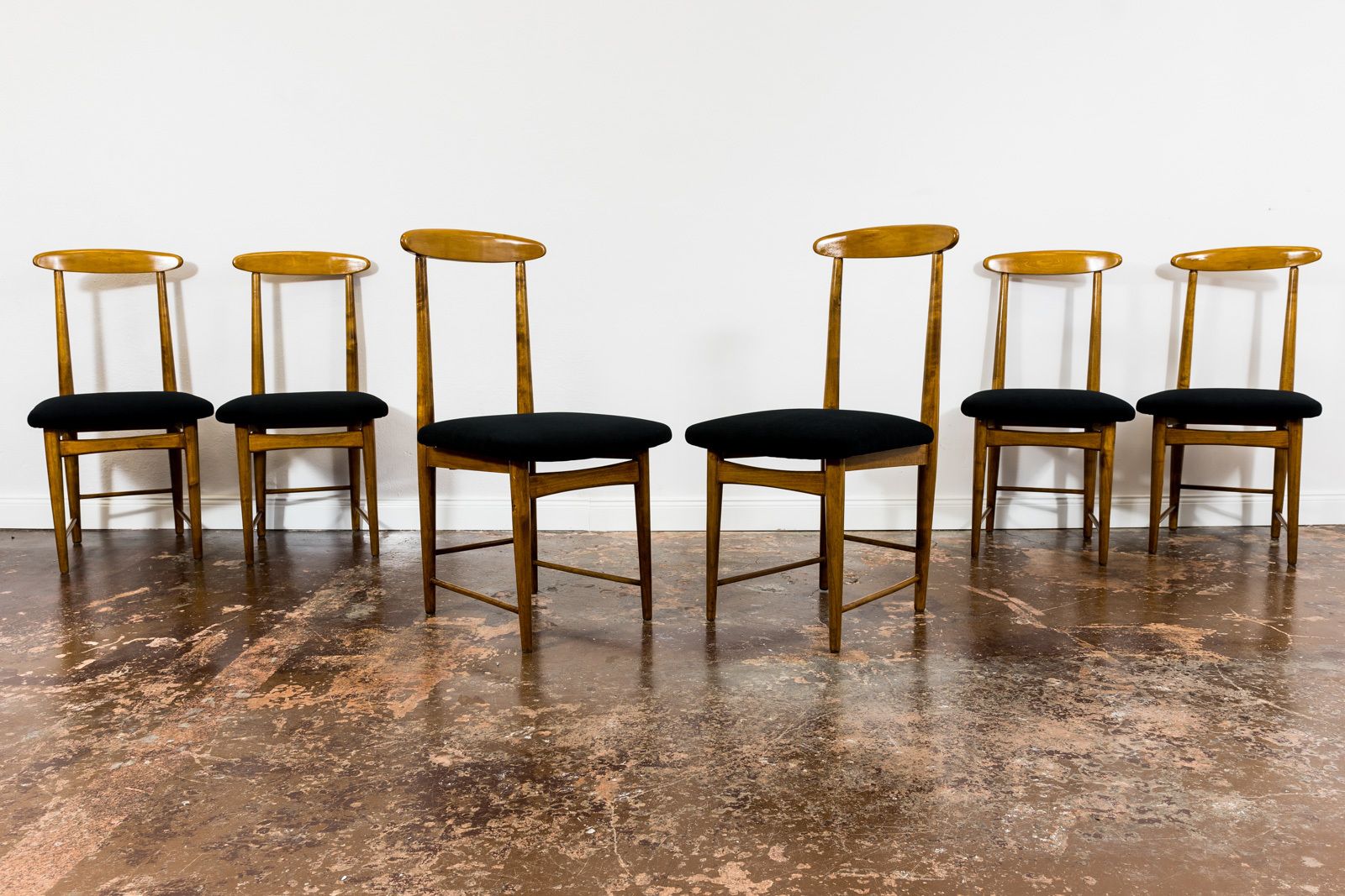 Mid-Century eetkamerstoelen van Bernard Malendowicz, Polen, jaren 1960, set van 6 photo 1600.0