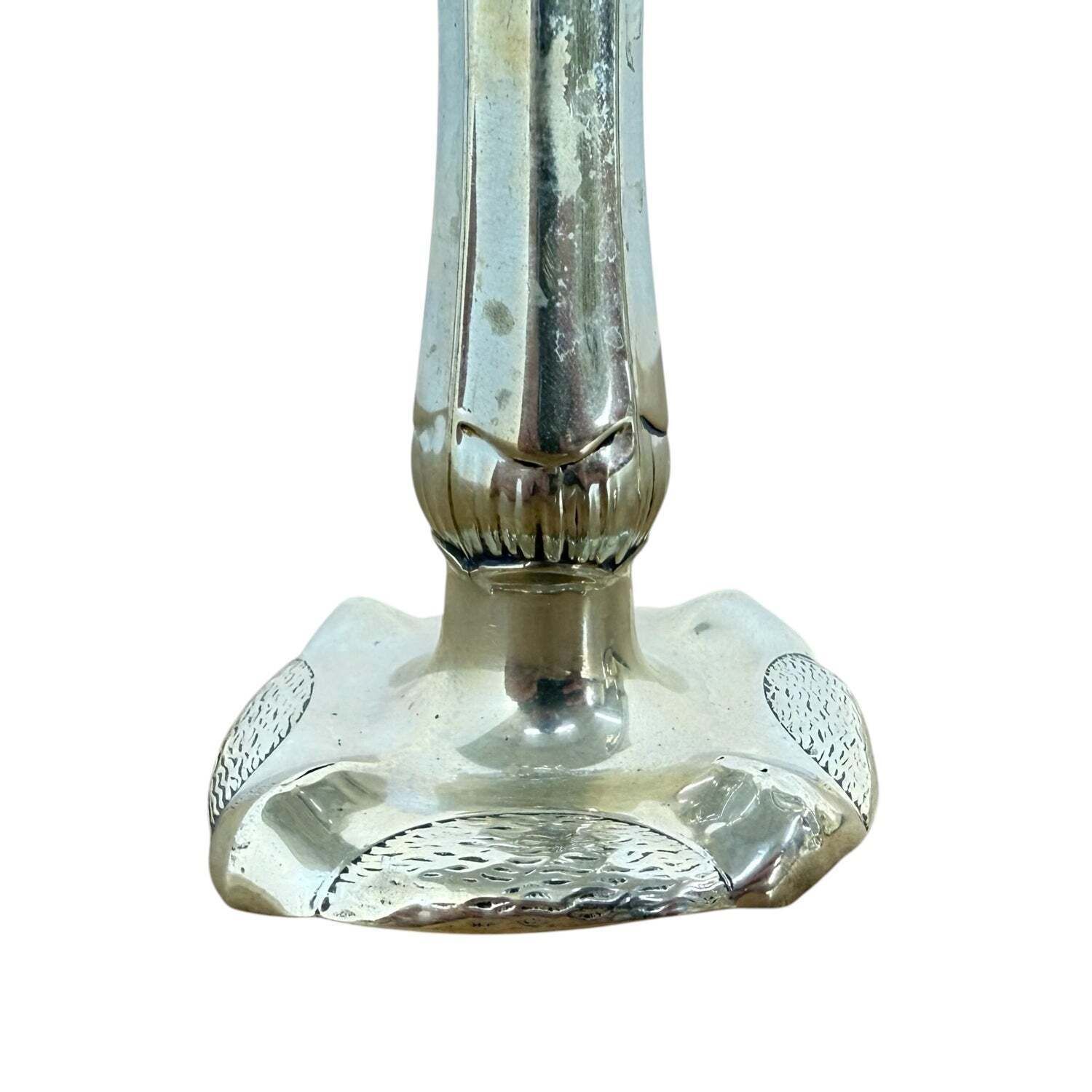 Paar Art Nouveau Verzilverde Knopvaasjes photo vinterior