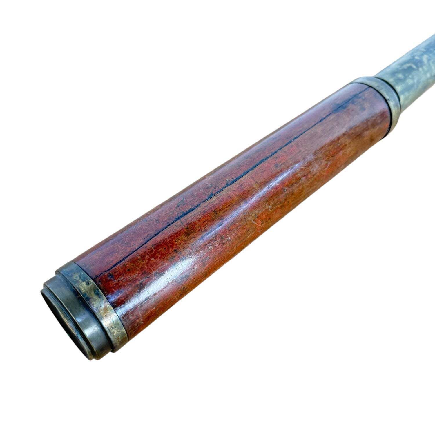Antieke messing en houten telescoop photo Woonaccessoires
