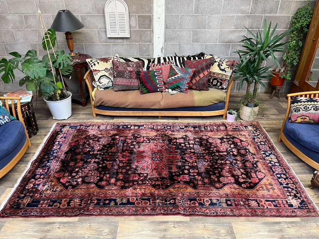 Vintage Traditioneel Tribal Vloerkleed Wol Oosters Handgemaakt Kleed 298x166 cm photo furniture