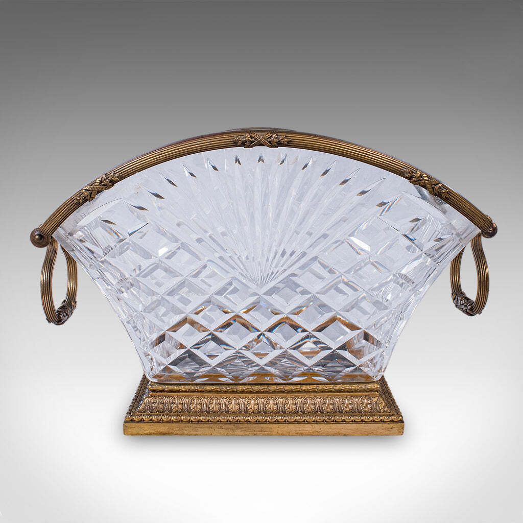 Antique Serving Dish, French, Cut Glass, Ormolu, Bowl, Empire Taste, Victorian photo furniture