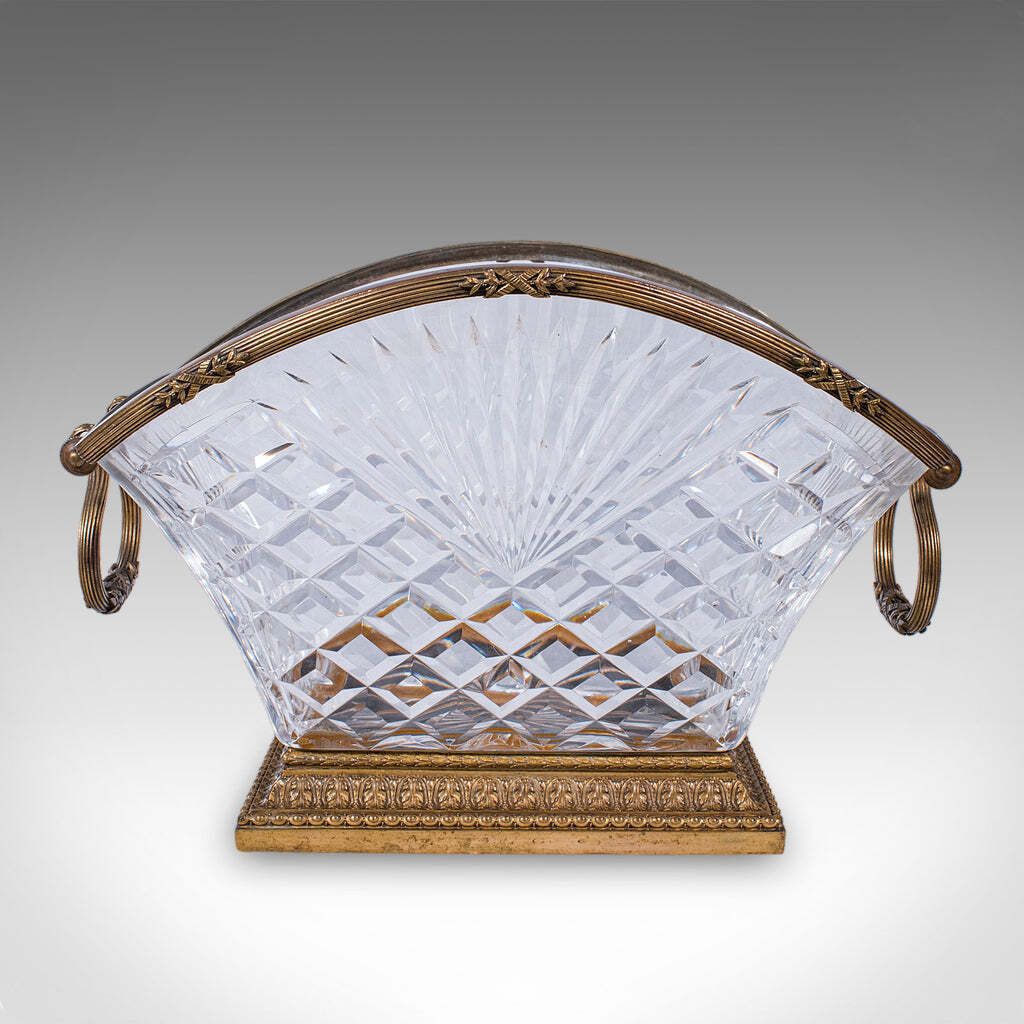 Antique Serving Dish, French, Cut Glass, Ormolu, Bowl, Empire Taste, Victorian photo Home Decor