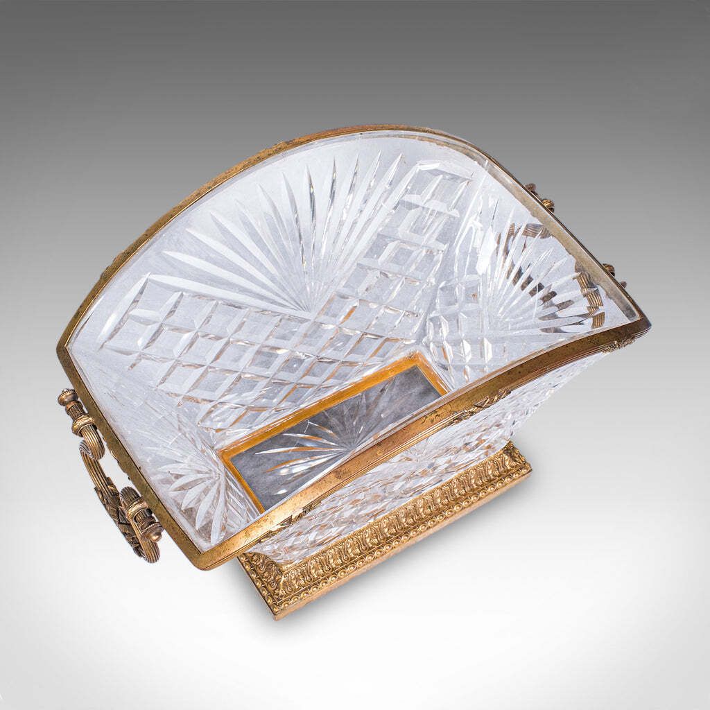 Antique Serving Dish, French, Cut Glass, Ormolu, Bowl, Empire Taste, Victorian photo vinterior