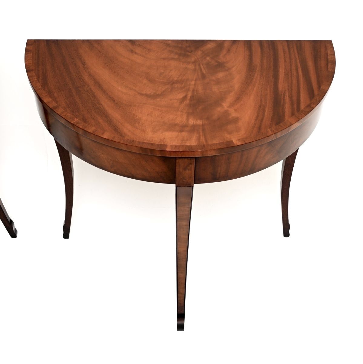 Pair Of Antique Mahogany Regency Style Console Tables photo Furniture