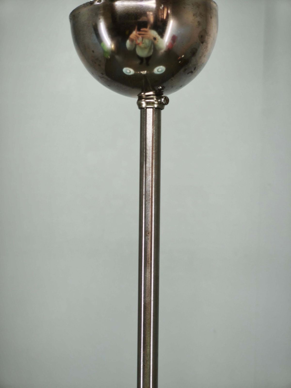 Art Deco Chromen Hanglamp met Opaalglaskapjes, Tsjecho-Slowakije, jaren 1930 photo buy