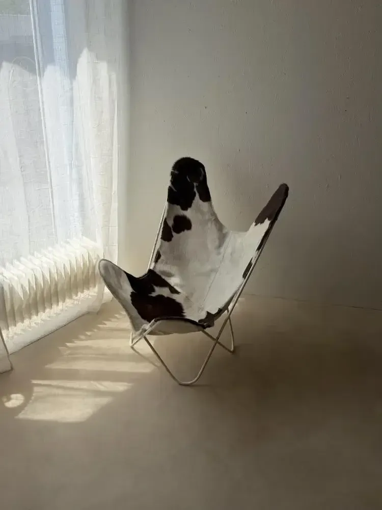 Vintage 1970s Cowhide Butterfly Armchair