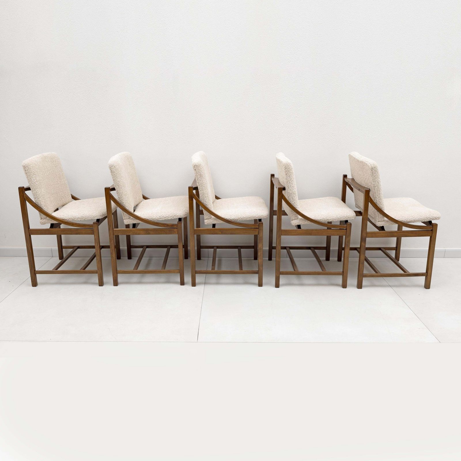 Set van vijf Vittorio Rossi eetkamerstoelen voor Lorenzon Italia, jaren 1960 photo Meubels