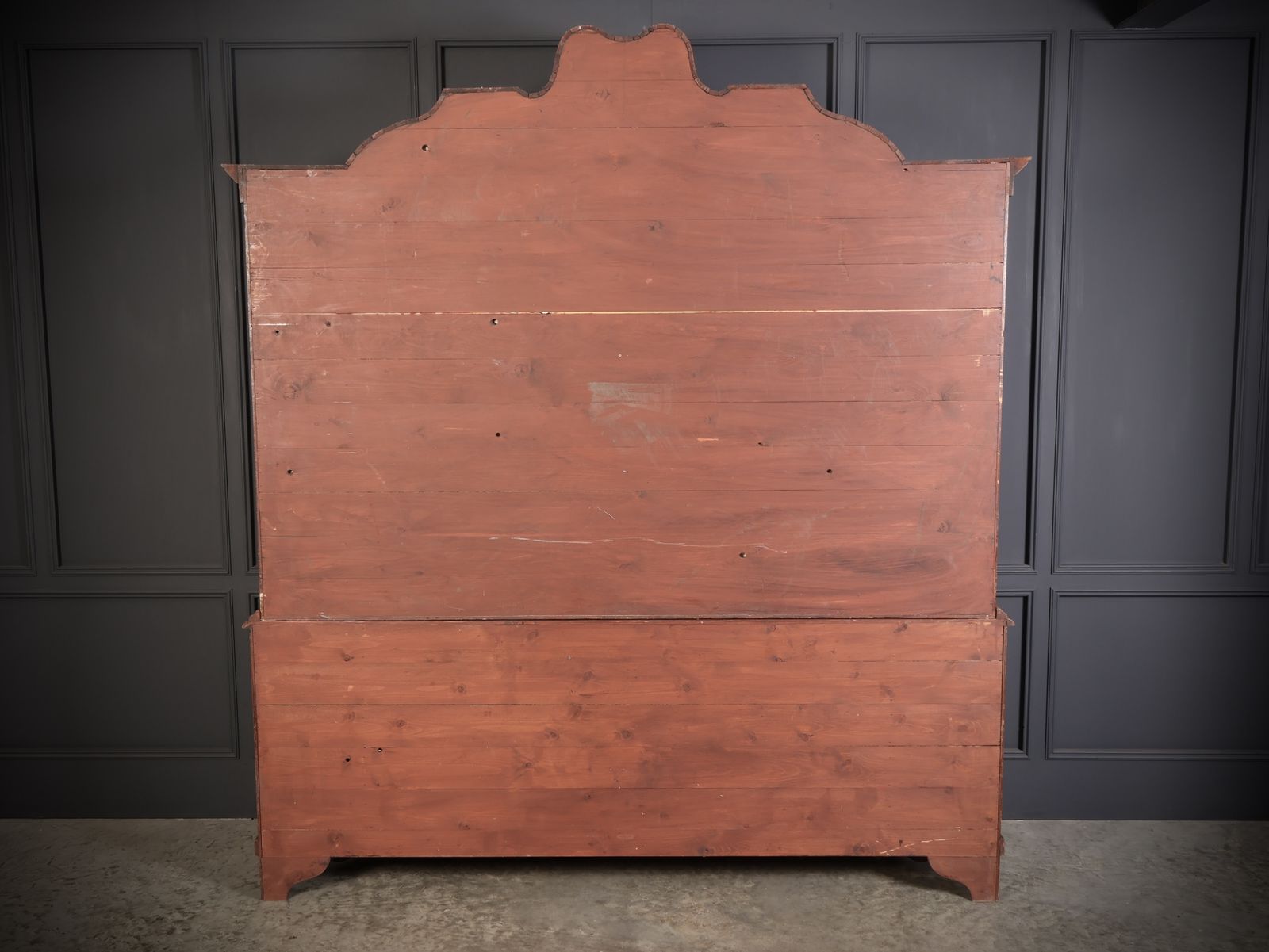 Large Marquetry Inlaid Walnut Bombe Shaped Cabinet photo vintage