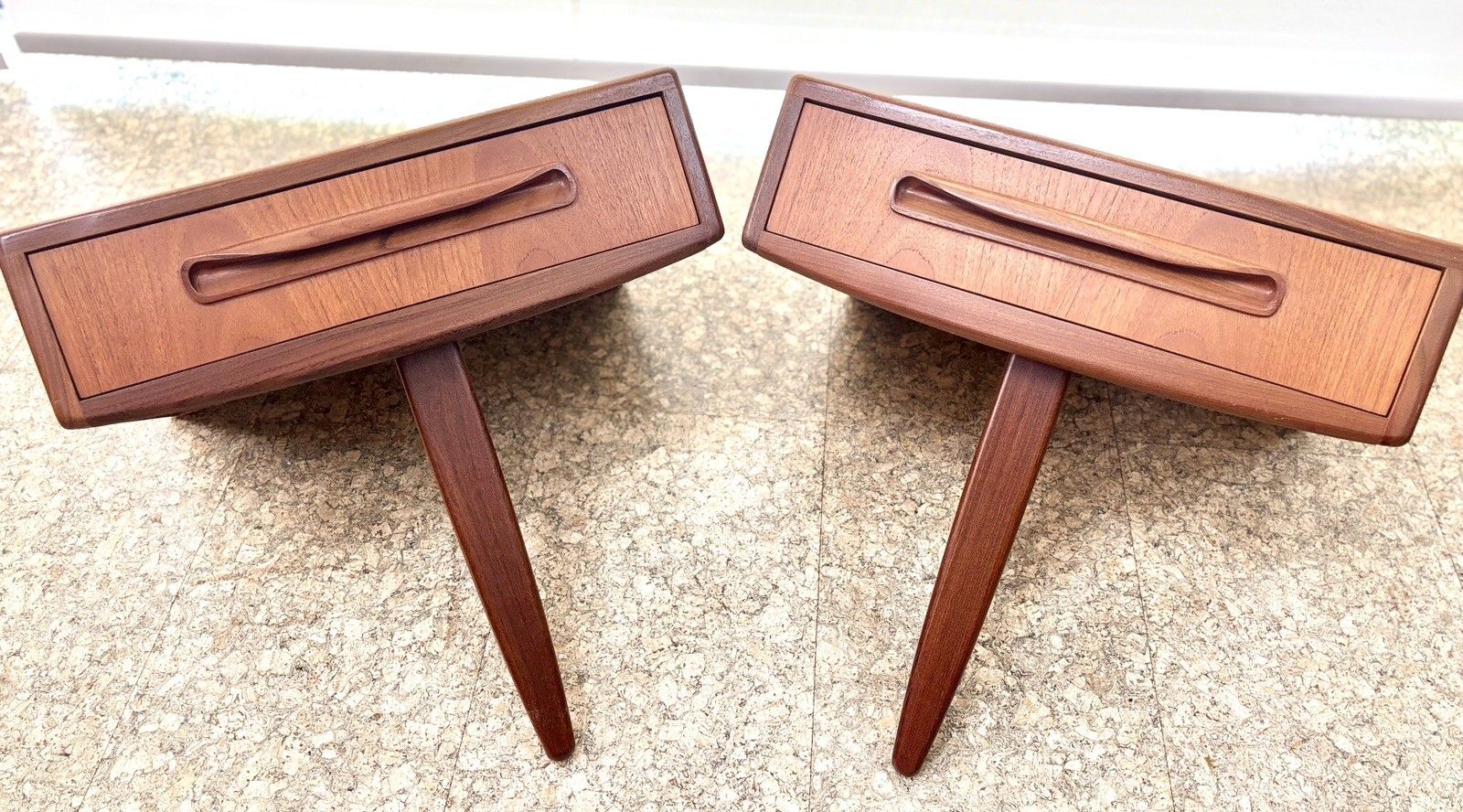 Vintage Mid Century G Plan Fresco Teak Bedside Tables/Drawer Retro photo Furniture