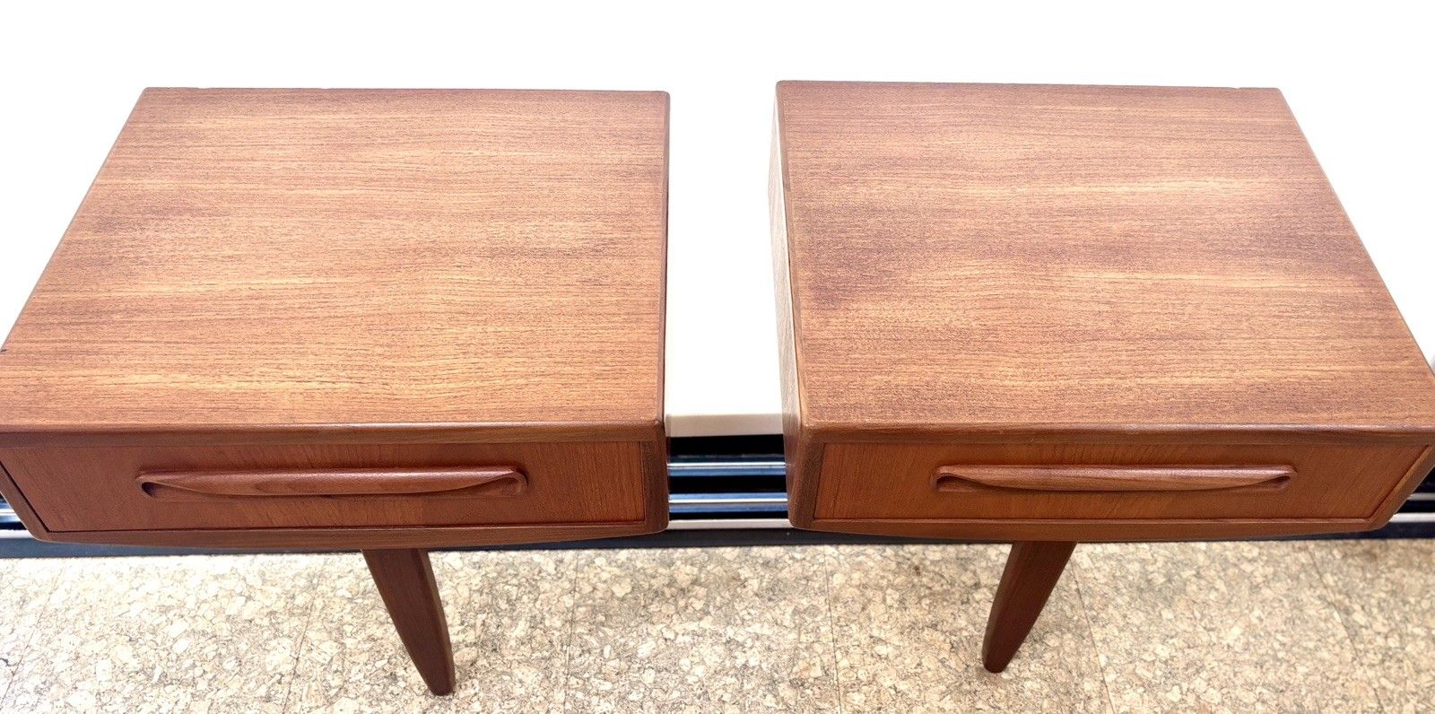 Vintage Mid Century G Plan Fresco Teak Bedside Tables/Drawer Retro photo vintage