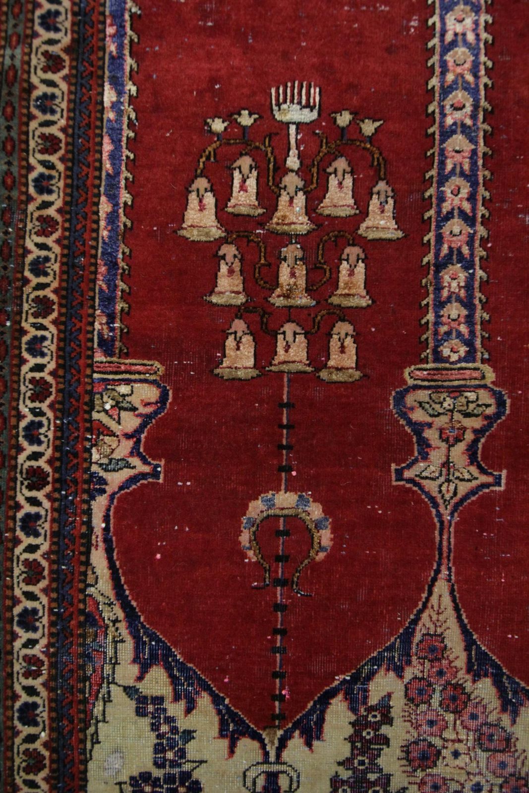 Handmade Carpet Tree Of Life Vintage Living Room Rug Red Oriental Rug For Sale photo vintage