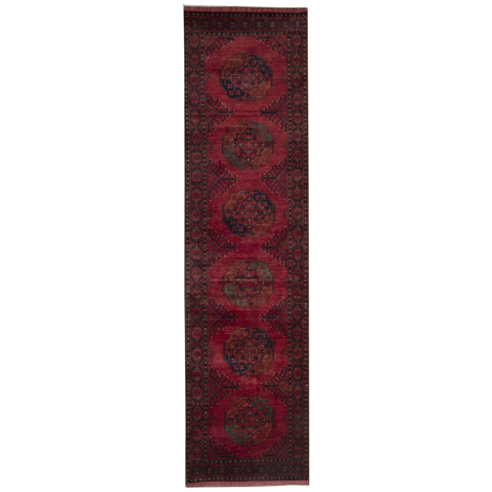 Traditional Runner Rug, Hand Woven Oriental Red Wool Rugs For Sale