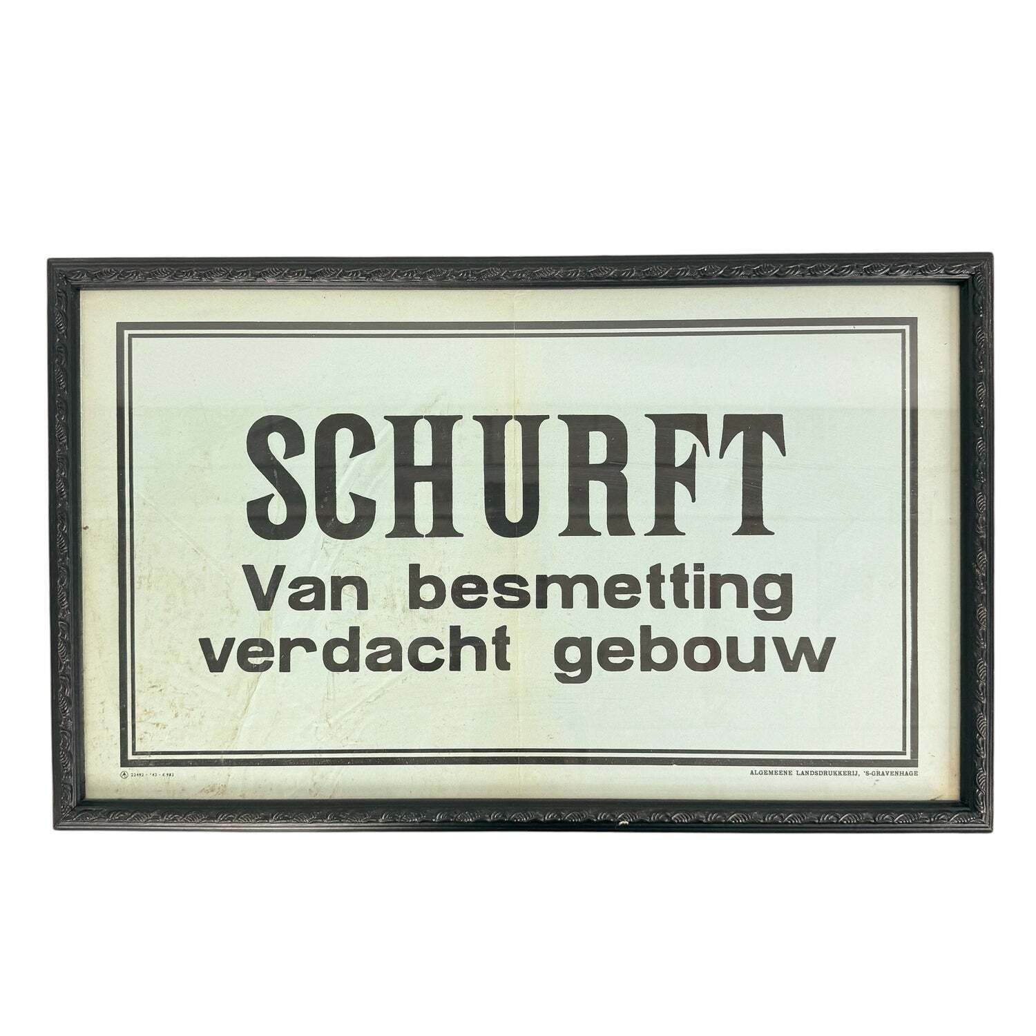 Dutch Wwii Scabies Warning Poster Sign