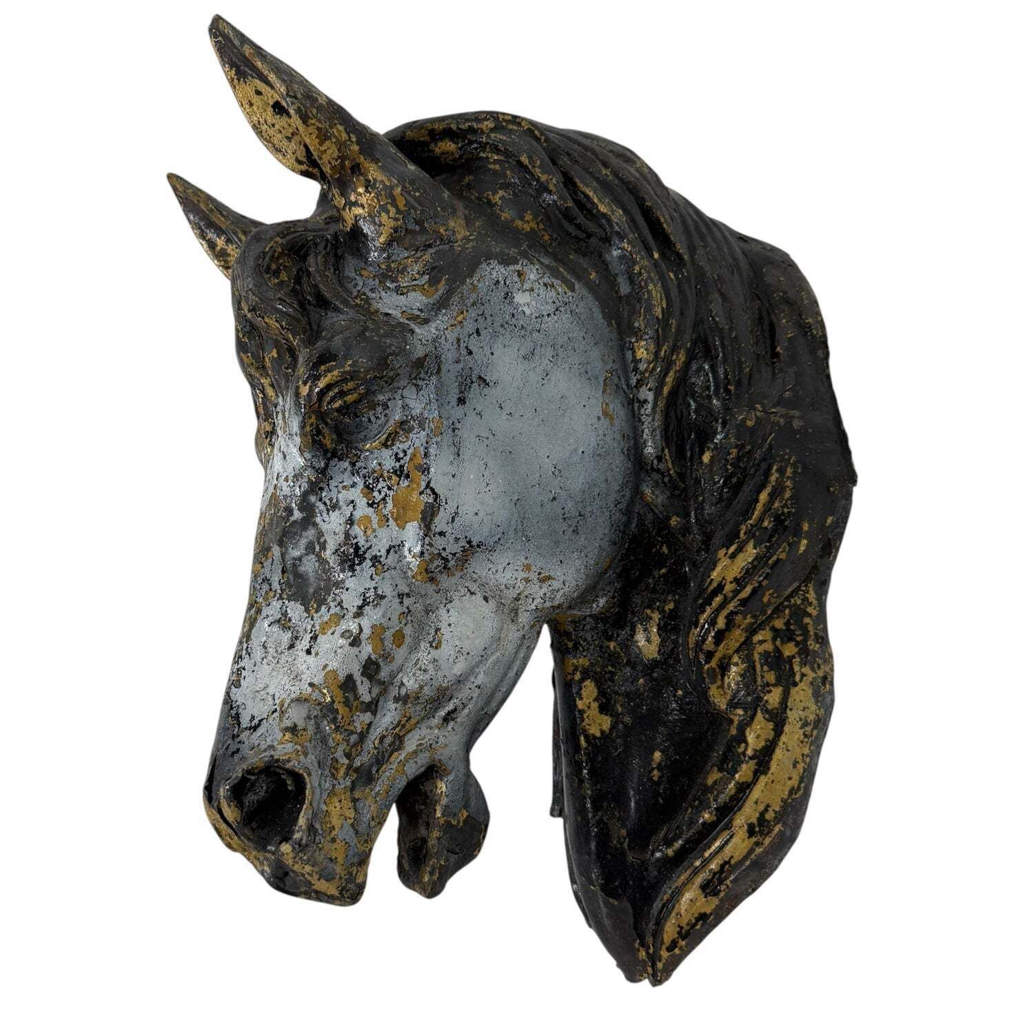 Antiek zinken paardenhoofdreclameteken photo furniture