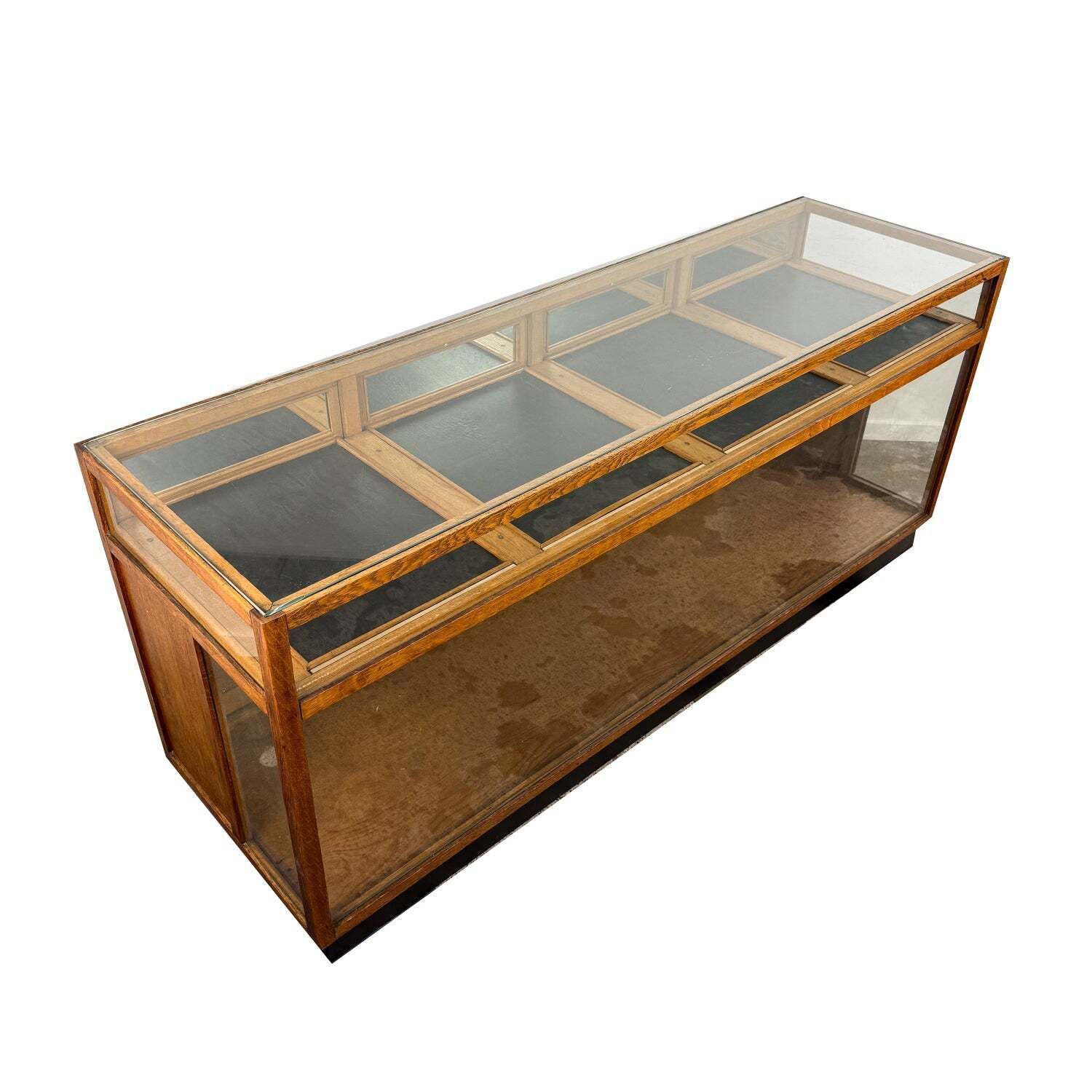 Large Vintage Oak Shop Display Counter photo for sale