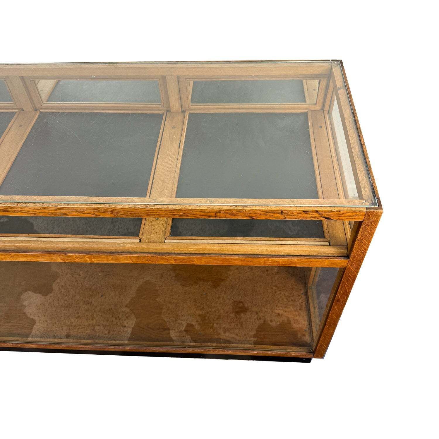Large Vintage Oak Shop Display Counter photo buy