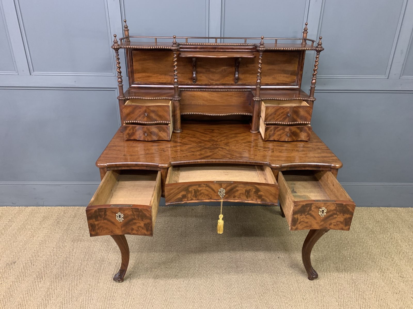 photo for sale Flame Mahogany Writing Desk, 1800s