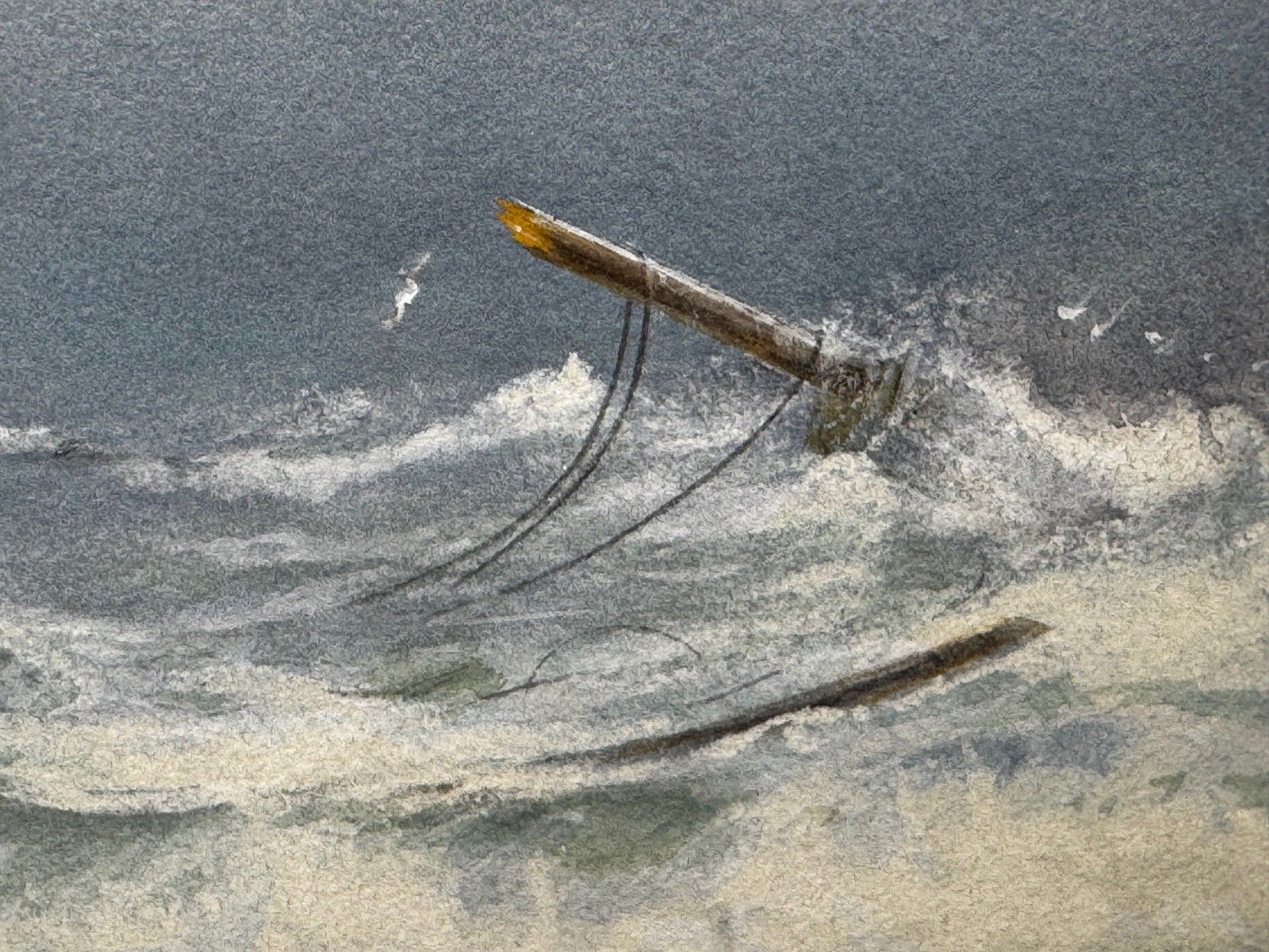 10000.0 Groot Dramatisch Marineschillerij Scheepswrak Hoog Tij bij Trebarwith Strand Cornish Kust door Charles Sim Mottram Rba photo