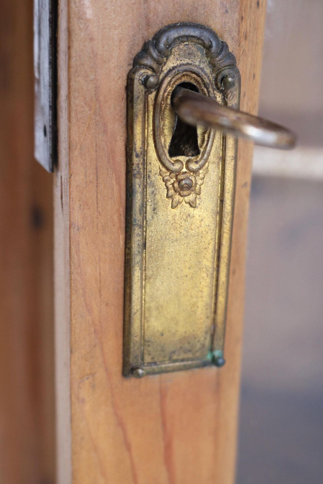 Antique Pine Hanging Cabinet With Glass Door, Lock & Key, Rustic Wall Cabinet With Drawer, Farmhouse Cupboard photo buy