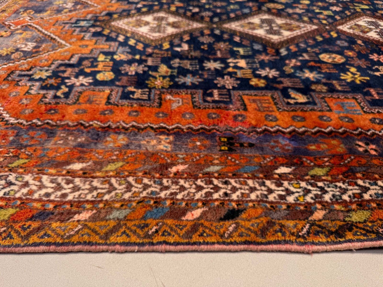 Vintage Tribal Rug 170x240 Cm, Wool Oriental Handmade Rug Large photo buy