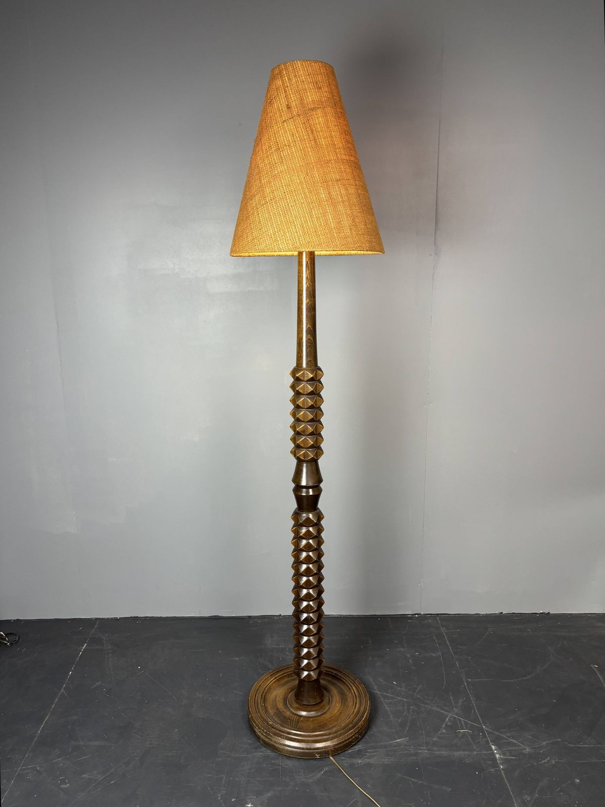 photo vinterior Lampadaire Brutalist mid-century dans le style de Charles Dudouyt, années 1950