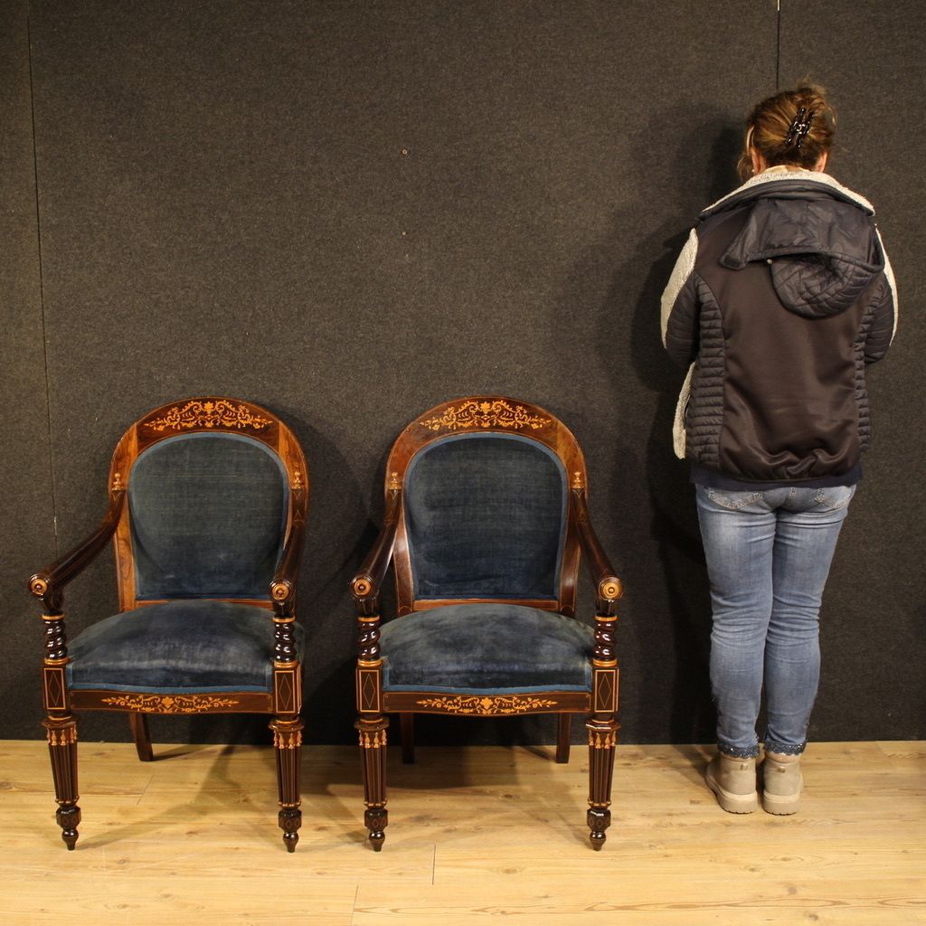 Paire de fauteuils français Charles X, XIXe siècle photo furniture
